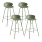 Contemporary Style Bar Stool Plastic Counter Bar Stool with Metal Legs Clearhalo 'Bar Furniture' 'Bar Stools' 'bar_stools' 'furn' 'furn_bar_stools' 'Furniture' 'furniture_bar_stools' 'Kitchen & Dining Furniture' 5032080