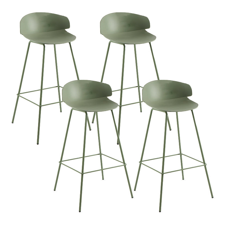Contemporary Style Bar Stool Plastic Counter Bar Stool with Metal Legs Clearhalo 'Bar Furniture' 'Bar Stools' 'bar_stools' 'furn' 'furn_bar_stools' 'Furniture' 'furniture_bar_stools' 'Kitchen & Dining Furniture' 5032080