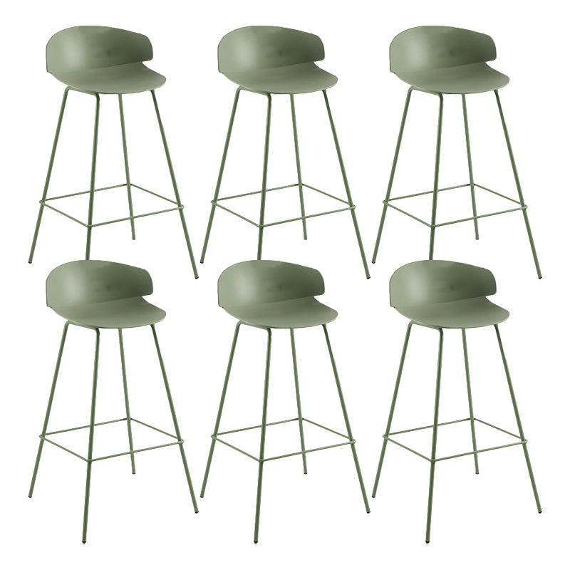 Contemporary Style Bar Stool Plastic Counter Bar Stool with Metal Legs Clearhalo 'Bar Furniture' 'Bar Stools' 'bar_stools' 'furn' 'furn_bar_stools' 'Furniture' 'furniture_bar_stools' 'Kitchen & Dining Furniture' 5032081