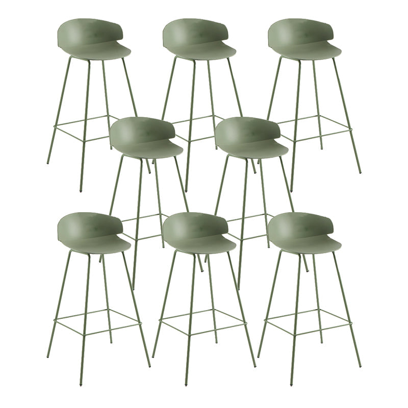 Contemporary Style Bar Stool Plastic Counter Bar Stool with Metal Legs Clearhalo 'Bar Furniture' 'Bar Stools' 'bar_stools' 'furn' 'furn_bar_stools' 'Furniture' 'furniture_bar_stools' 'Kitchen & Dining Furniture' 5032082