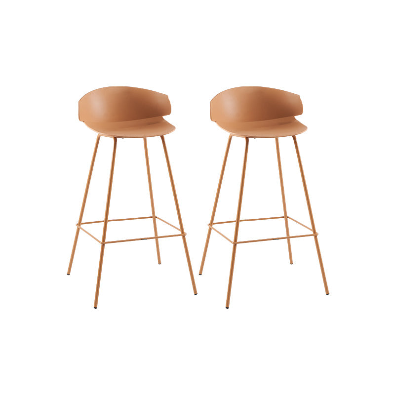 Contemporary Style Bar Stool Plastic Counter Bar Stool with Metal Legs Clearhalo 'Bar Furniture' 'Bar Stools' 'bar_stools' 'furn' 'furn_bar_stools' 'Furniture' 'furniture_bar_stools' 'Kitchen & Dining Furniture' 5032083