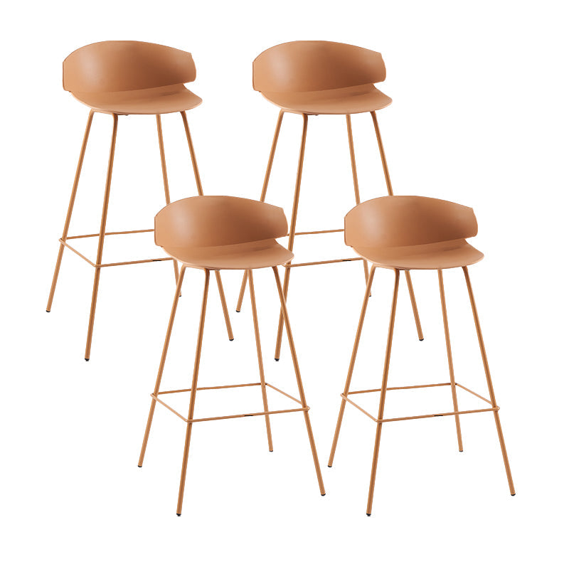 Contemporary Style Bar Stool Plastic Counter Bar Stool with Metal Legs Clearhalo 'Bar Furniture' 'Bar Stools' 'bar_stools' 'furn' 'furn_bar_stools' 'Furniture' 'furniture_bar_stools' 'Kitchen & Dining Furniture' 5032084