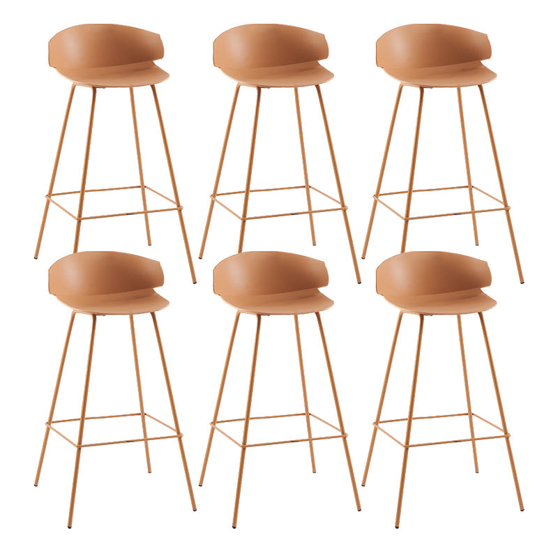 Contemporary Style Bar Stool Plastic Counter Bar Stool with Metal Legs Clearhalo 'Bar Furniture' 'Bar Stools' 'bar_stools' 'furn' 'furn_bar_stools' 'Furniture' 'furniture_bar_stools' 'Kitchen & Dining Furniture' 5032085