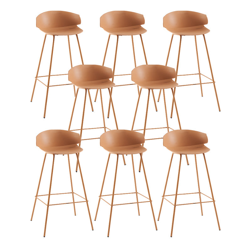 Contemporary Style Bar Stool Plastic Counter Bar Stool with Metal Legs Clearhalo 'Bar Furniture' 'Bar Stools' 'bar_stools' 'furn' 'furn_bar_stools' 'Furniture' 'furniture_bar_stools' 'Kitchen & Dining Furniture' 5032086
