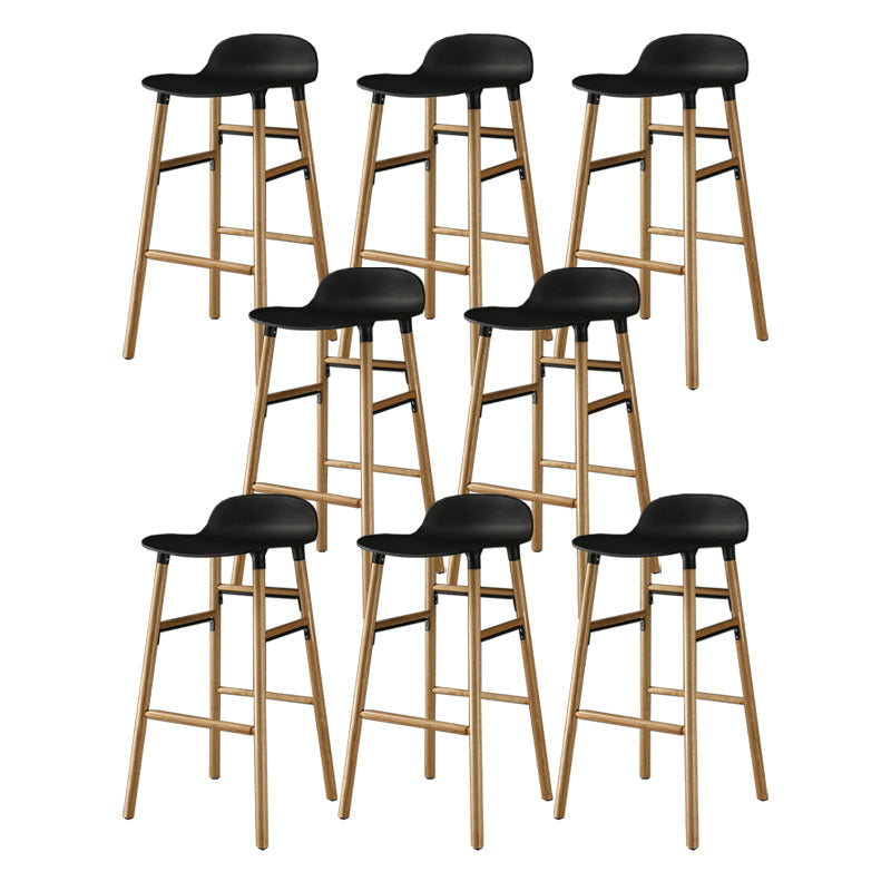 Modern Style Bar-stool Wooden Counter Bar Stool for Restaurant Black 8 Piece Set Clearhalo 'Bar Furniture' 'Bar Stools' 'bar_stools' 'furn' 'furn_bar_stools' 'Furniture' 'furniture_bar_stools' 'Kitchen & Dining Furniture' 5032095