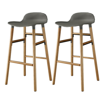 Modern Style Bar-stool Wooden Counter Bar Stool for Restaurant Grey 2 Piece Set Clearhalo 'Bar Furniture' 'Bar Stools' 'bar_stools' 'furn' 'furn_bar_stools' 'Furniture' 'furniture_bar_stools' 'Kitchen & Dining Furniture' 5032097