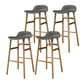 Modern Style Bar-stool Wooden Counter Bar Stool for Restaurant Grey 4 Piece Set Clearhalo 'Bar Furniture' 'Bar Stools' 'bar_stools' 'furn' 'furn_bar_stools' 'Furniture' 'furniture_bar_stools' 'Kitchen & Dining Furniture' 5032099