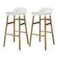 Modern Style Bar-stool Wooden Counter Bar Stool for Restaurant White 2 Piece Set Clearhalo 'Bar Furniture' 'Bar Stools' 'bar_stools' 'furn' 'furn_bar_stools' 'Furniture' 'furniture_bar_stools' 'Kitchen & Dining Furniture' 5032104