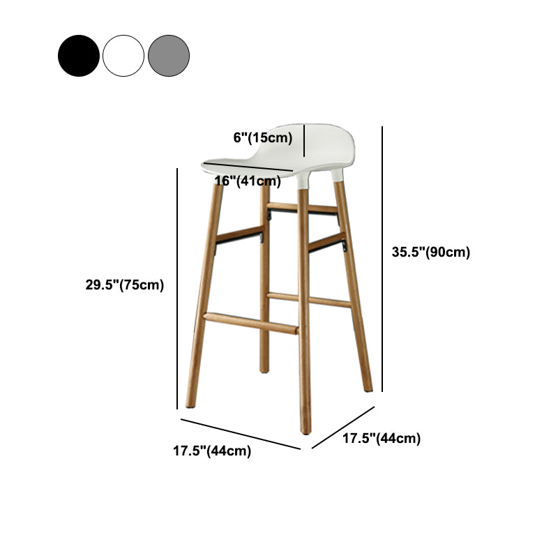 Modern Style Bar-stool Wooden Counter Bar Stool for Restaurant Clearhalo 'Bar Furniture' 'Bar Stools' 'bar_stools' 'furn' 'furn_bar_stools' 'Furniture' 'furniture_bar_stools' 'Kitchen & Dining Furniture' 5032114