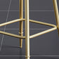 Nordic Armless Backrest Counter Stool Iron Dining Room Bar Stool with Cushion and Pedal Clearhalo 'Bar Furniture' 'Bar Stools' 'bar_stools' 'furn' 'furn_bar_stools' 'Furniture' 'furniture_bar_stools' 'Kitchen & Dining Furniture' 5032127