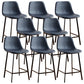 Nordic Style Round Bar-stool Metal Counter Bar Stool for Restaurant Black 8 Piece Set Counter Stool(26"H) Clearhalo 'Bar Furniture' 'Bar Stools' 'bar_stools' 'furn' 'furn_bar_stools' 'Furniture' 'furniture_bar_stools' 'Kitchen & Dining Furniture' 5032167