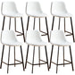 Nordic Style Round Bar-stool Metal Counter Bar Stool for Restaurant White 6 Piece Set Counter Stool(26"H) Clearhalo 'Bar Furniture' 'Bar Stools' 'bar_stools' 'furn' 'furn_bar_stools' 'Furniture' 'furniture_bar_stools' 'Kitchen & Dining Furniture' 5032181