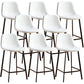 Nordic Style Round Bar-stool Metal Counter Bar Stool for Restaurant White 8 Piece Set Counter Stool(26"H) Clearhalo 'Bar Furniture' 'Bar Stools' 'bar_stools' 'furn' 'furn_bar_stools' 'Furniture' 'furniture_bar_stools' 'Kitchen & Dining Furniture' 5032182