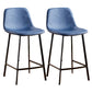 Nordic Style Round Bar-stool Metal Counter Bar Stool for Restaurant Blue 2 Piece Set Counter Stool(26"H) Clearhalo 'Bar Furniture' 'Bar Stools' 'bar_stools' 'furn' 'furn_bar_stools' 'Furniture' 'furniture_bar_stools' 'Kitchen & Dining Furniture' 5032187