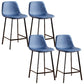 Nordic Style Round Bar-stool Metal Counter Bar Stool for Restaurant Blue 4 Piece Set Counter Stool(26"H) Clearhalo 'Bar Furniture' 'Bar Stools' 'bar_stools' 'furn' 'furn_bar_stools' 'Furniture' 'furniture_bar_stools' 'Kitchen & Dining Furniture' 5032188