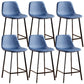 Nordic Style Round Bar-stool Metal Counter Bar Stool for Restaurant Blue 6 Piece Set Counter Stool(26"H) Clearhalo 'Bar Furniture' 'Bar Stools' 'bar_stools' 'furn' 'furn_bar_stools' 'Furniture' 'furniture_bar_stools' 'Kitchen & Dining Furniture' 5032189