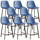 Nordic Style Round Bar-stool Metal Counter Bar Stool for Restaurant Blue 8 Piece Set Counter Stool(26"H) Clearhalo 'Bar Furniture' 'Bar Stools' 'bar_stools' 'furn' 'furn_bar_stools' 'Furniture' 'furniture_bar_stools' 'Kitchen & Dining Furniture' 5032190