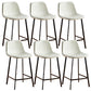 Nordic Style Round Bar-stool Metal Counter Bar Stool for Restaurant Off-White 6 Piece Set Counter Stool(26"H) Clearhalo 'Bar Furniture' 'Bar Stools' 'bar_stools' 'furn' 'furn_bar_stools' 'Furniture' 'furniture_bar_stools' 'Kitchen & Dining Furniture' 5032193