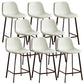 Nordic Style Round Bar-stool Metal Counter Bar Stool for Restaurant Off-White 8 Piece Set Counter Stool(26"H) Clearhalo 'Bar Furniture' 'Bar Stools' 'bar_stools' 'furn' 'furn_bar_stools' 'Furniture' 'furniture_bar_stools' 'Kitchen & Dining Furniture' 5032194