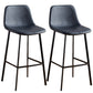 Nordic Style Round Bar-stool Metal Counter Bar Stool for Restaurant Black 2 Piece Set Bar Stool(30"H) Clearhalo 'Bar Furniture' 'Bar Stools' 'bar_stools' 'furn' 'furn_bar_stools' 'Furniture' 'furniture_bar_stools' 'Kitchen & Dining Furniture' 5032195