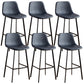 Nordic Style Round Bar-stool Metal Counter Bar Stool for Restaurant Black 6 Piece Set Bar Stool(30"H) Clearhalo 'Bar Furniture' 'Bar Stools' 'bar_stools' 'furn' 'furn_bar_stools' 'Furniture' 'furniture_bar_stools' 'Kitchen & Dining Furniture' 5032197