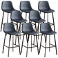 Nordic Style Round Bar-stool Metal Counter Bar Stool for Restaurant Black 8 Piece Set Bar Stool(30"H) Clearhalo 'Bar Furniture' 'Bar Stools' 'bar_stools' 'furn' 'furn_bar_stools' 'Furniture' 'furniture_bar_stools' 'Kitchen & Dining Furniture' 5032198