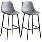 Nordic Style Round Bar-stool Metal Counter Bar Stool for Restaurant Grey 2 Piece Set Bar Stool(30"H) Clearhalo 'Bar Furniture' 'Bar Stools' 'bar_stools' 'furn' 'furn_bar_stools' 'Furniture' 'furniture_bar_stools' 'Kitchen & Dining Furniture' 5032199
