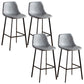 Nordic Style Round Bar-stool Metal Counter Bar Stool for Restaurant Grey 4 Piece Set Bar Stool(30"H) Clearhalo 'Bar Furniture' 'Bar Stools' 'bar_stools' 'furn' 'furn_bar_stools' 'Furniture' 'furniture_bar_stools' 'Kitchen & Dining Furniture' 5032200