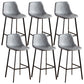Nordic Style Round Bar-stool Metal Counter Bar Stool for Restaurant Grey 6 Piece Set Bar Stool(30"H) Clearhalo 'Bar Furniture' 'Bar Stools' 'bar_stools' 'furn' 'furn_bar_stools' 'Furniture' 'furniture_bar_stools' 'Kitchen & Dining Furniture' 5032201