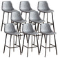 Nordic Style Round Bar-stool Metal Counter Bar Stool for Restaurant Grey 8 Piece Set Bar Stool(30"H) Clearhalo 'Bar Furniture' 'Bar Stools' 'bar_stools' 'furn' 'furn_bar_stools' 'Furniture' 'furniture_bar_stools' 'Kitchen & Dining Furniture' 5032202