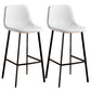 Nordic Style Round Bar-stool Metal Counter Bar Stool for Restaurant White 2 Piece Set Bar Stool(30"H) Clearhalo 'Bar Furniture' 'Bar Stools' 'bar_stools' 'furn' 'furn_bar_stools' 'Furniture' 'furniture_bar_stools' 'Kitchen & Dining Furniture' 5032203