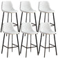 Nordic Style Round Bar-stool Metal Counter Bar Stool for Restaurant White 6 Piece Set Bar Stool(30"H) Clearhalo 'Bar Furniture' 'Bar Stools' 'bar_stools' 'furn' 'furn_bar_stools' 'Furniture' 'furniture_bar_stools' 'Kitchen & Dining Furniture' 5032205