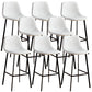 Nordic Style Round Bar-stool Metal Counter Bar Stool for Restaurant White 8 Piece Set Bar Stool(30"H) Clearhalo 'Bar Furniture' 'Bar Stools' 'bar_stools' 'furn' 'furn_bar_stools' 'Furniture' 'furniture_bar_stools' 'Kitchen & Dining Furniture' 5032206