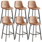 Nordic Style Round Bar-stool Metal Counter Bar Stool for Restaurant Brown 6 Piece Set Bar Stool(30"H) Clearhalo 'Bar Furniture' 'Bar Stools' 'bar_stools' 'furn' 'furn_bar_stools' 'Furniture' 'furniture_bar_stools' 'Kitchen & Dining Furniture' 5032209