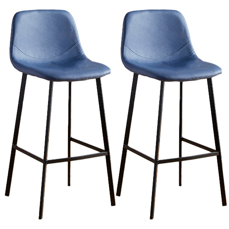 Nordic Style Round Bar-stool Metal Counter Bar Stool for Restaurant Blue 2 Piece Set Bar Stool(30"H) Clearhalo 'Bar Furniture' 'Bar Stools' 'bar_stools' 'furn' 'furn_bar_stools' 'Furniture' 'furniture_bar_stools' 'Kitchen & Dining Furniture' 5032211