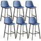 Nordic Style Round Bar-stool Metal Counter Bar Stool for Restaurant Blue 6 Piece Set Bar Stool(30"H) Clearhalo 'Bar Furniture' 'Bar Stools' 'bar_stools' 'furn' 'furn_bar_stools' 'Furniture' 'furniture_bar_stools' 'Kitchen & Dining Furniture' 5032213