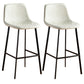 Nordic Style Round Bar-stool Metal Counter Bar Stool for Restaurant Off-White 2 Piece Set Bar Stool(30"H) Clearhalo 'Bar Furniture' 'Bar Stools' 'bar_stools' 'furn' 'furn_bar_stools' 'Furniture' 'furniture_bar_stools' 'Kitchen & Dining Furniture' 5032215