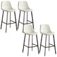 Nordic Style Round Bar-stool Metal Counter Bar Stool for Restaurant Off-White 4 Piece Set Bar Stool(30"H) Clearhalo 'Bar Furniture' 'Bar Stools' 'bar_stools' 'furn' 'furn_bar_stools' 'Furniture' 'furniture_bar_stools' 'Kitchen & Dining Furniture' 5032216