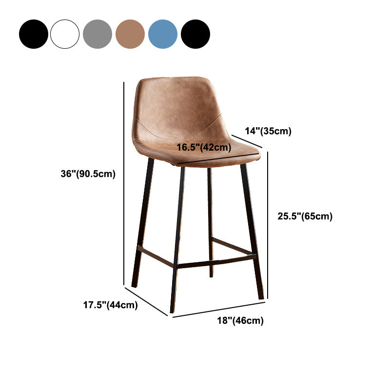 Nordic Style Round Bar-stool Metal Counter Bar Stool for Restaurant Clearhalo 'Bar Furniture' 'Bar Stools' 'bar_stools' 'furn' 'furn_bar_stools' 'Furniture' 'furniture_bar_stools' 'Kitchen & Dining Furniture' 5032219