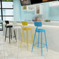 Industrial Dessert Shop Low Back Stool Matte Finish Upholstered Bar Stools Clearhalo 'Bar Furniture' 'Bar Stools' 'bar_stools' 'furn' 'furn_bar_stools' 'Furniture' 'furniture_bar_stools' 'Kitchen & Dining Furniture' 5032226