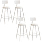 Industrial Dessert Shop Low Back Stool Matte Finish Upholstered Bar Stools White 4 Piece Set Counter Stool(26"H) Clearhalo 'Bar Furniture' 'Bar Stools' 'bar_stools' 'furn' 'furn_bar_stools' 'Furniture' 'furniture_bar_stools' 'Kitchen & Dining Furniture' 5032231