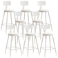Industrial Dessert Shop Low Back Stool Matte Finish Upholstered Bar Stools White 8 Piece Set Counter Stool(26"H) Clearhalo 'Bar Furniture' 'Bar Stools' 'bar_stools' 'furn' 'furn_bar_stools' 'Furniture' 'furniture_bar_stools' 'Kitchen & Dining Furniture' 5032236