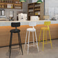 Industrial Dessert Shop Low Back Stool Matte Finish Upholstered Bar Stools Clearhalo 'Bar Furniture' 'Bar Stools' 'bar_stools' 'furn' 'furn_bar_stools' 'Furniture' 'furniture_bar_stools' 'Kitchen & Dining Furniture' 5032243