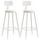 Industrial Dessert Shop Low Back Stool Matte Finish Upholstered Bar Stools White 2 Piece Set Bar Stool(30"H) Clearhalo 'Bar Furniture' 'Bar Stools' 'bar_stools' 'furn' 'furn_bar_stools' 'Furniture' 'furniture_bar_stools' 'Kitchen & Dining Furniture' 5032259