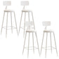 Industrial Dessert Shop Low Back Stool Matte Finish Upholstered Bar Stools White 4 Piece Set Bar Stool(30"H) Clearhalo 'Bar Furniture' 'Bar Stools' 'bar_stools' 'furn' 'furn_bar_stools' 'Furniture' 'furniture_bar_stools' 'Kitchen & Dining Furniture' 5032260