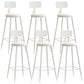 Industrial Dessert Shop Low Back Stool Matte Finish Upholstered Bar Stools White 6 Piece Set Bar Stool(30"H) Clearhalo 'Bar Furniture' 'Bar Stools' 'bar_stools' 'furn' 'furn_bar_stools' 'Furniture' 'furniture_bar_stools' 'Kitchen & Dining Furniture' 5032261