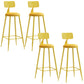 Industrial Dessert Shop Low Back Stool Matte Finish Upholstered Bar Stools Yellow 4 Piece Set Bar Stool(30"H) Clearhalo 'Bar Furniture' 'Bar Stools' 'bar_stools' 'furn' 'furn_bar_stools' 'Furniture' 'furniture_bar_stools' 'Kitchen & Dining Furniture' 5032264