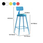 Industrial Dessert Shop Low Back Stool Matte Finish Upholstered Bar Stools Clearhalo 'Bar Furniture' 'Bar Stools' 'bar_stools' 'furn' 'furn_bar_stools' 'Furniture' 'furniture_bar_stools' 'Kitchen & Dining Furniture' 5032288