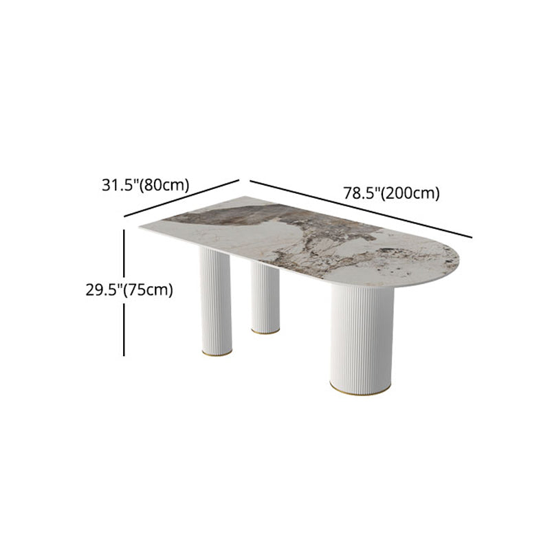 Designer Style 1/4/5 Pieces Dining Set Sintered Stone Dining Table Set Clearhalo 'Dining Room Sets' 'Dining Tables & Seating' 'dining_room_set' 'furn' 'furn_dining_room_set' 'Furniture' 'furniture_dining_room_set' 'Kitchen & Dining Furniture' 5032364