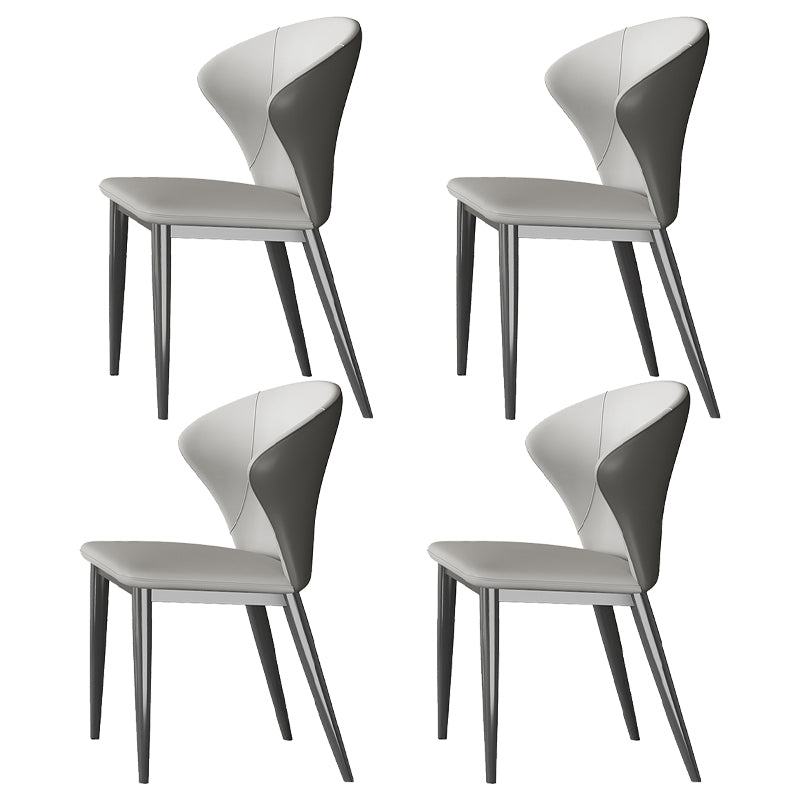 Designer Style Stone Top Dining Set Rectangle 1/3/4/5/7 Pieces Dining Room Table Set 4 White Chairs Clearhalo 'Dining Room Sets' 'Dining Tables & Seating' 'dining_room_set' 'furn' 'furn_dining_room_set' 'Furniture' 'furniture_dining_room_set' 'Kitchen & Dining Furniture' 5032387